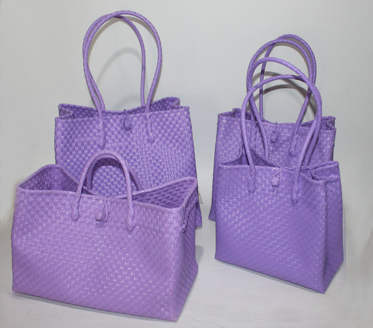 Purple recycling bags hot sale