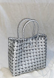 Bags from Recycled Plastic (White-Silver / Silver)
