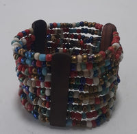 Elastic Beads Bracelet Wooden Mixture