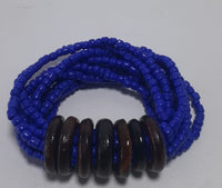 Elastic Beads Bracelet Wooden Mixture