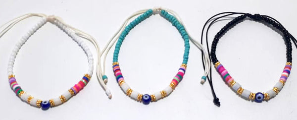 Beads and Vinyl Bracelet