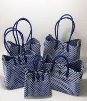 Bags from Recycled Plastic (Blue / White-Blue)