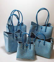 Bags from Recycled Plastic (White-Turquoise / Turquoise)