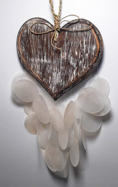 Heart with Capiz Shell Chime