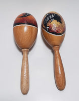 Wooden Egg Maracas with Stick