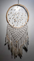 Dream Catcher with Net on Rattan Ring (Beige)