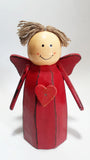 Wooden Angel in Red