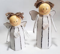 Wooden Angel in White