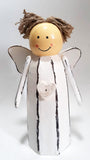 Wooden Angel in White