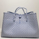 Bags from Recycled Plastic (White-Blue)