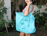 Summer Bag, Sarong or Leather Strap Bag