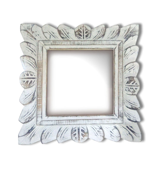 Square Wooden carved mirror