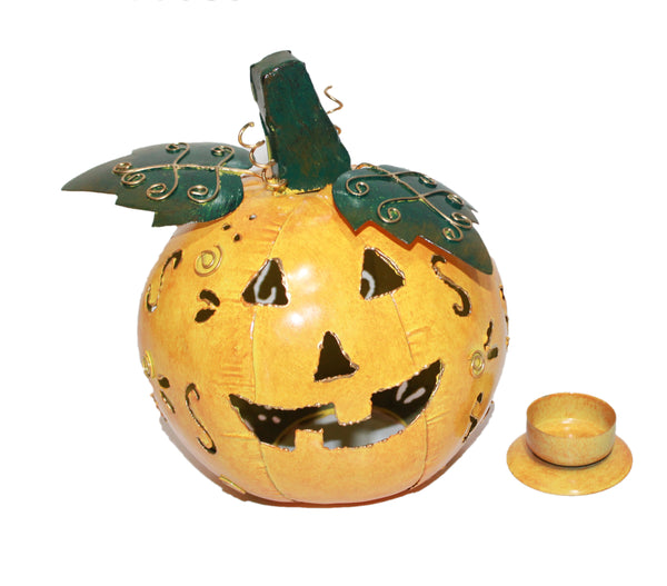 Pumpkin in Iron as candle holder