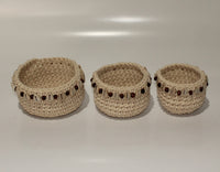 Knitting Cotton Basket (set of 3)