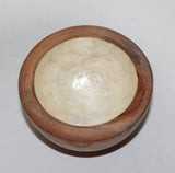 Bowl in Teak With Shell