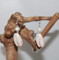 Earrings from Shell with Pearl in 5 variants