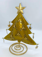 Christmas Tree Candle Holder (Gold)