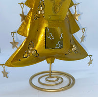 Christmas Tree Candle Holder (Gold)