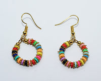 Earrings from Rubber and Brass