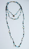 Necklace from Wood Beads, Shell and Artificial Stone