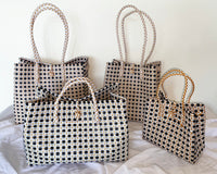 Bags from Recycled Plastic (White-Gold / Black)