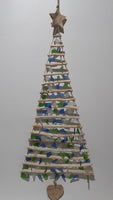 Hanging Christmas Tree From Wood and Glass