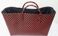 Bags from Recycled Plastic (Red / Black with Inner lining)