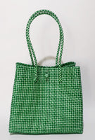 Bags from Recycled Plastic (Green-White)