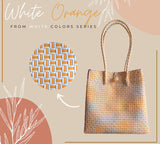 Bags from Recycled Plastic (White-Orange)