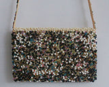 Bead hand bag L (20 x 19 cm)