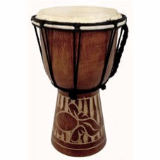 Djimbe drum with Carving