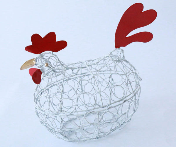 Chicken basket with lid (White)