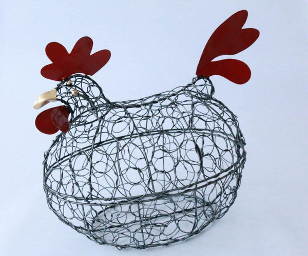 Chicken basket with lid (Black silver)